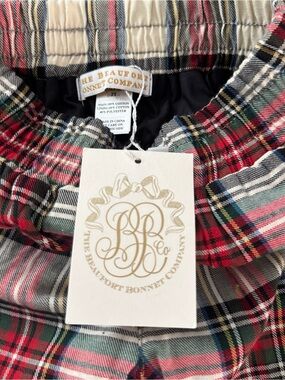 The Beaufort Bonnet Company Red Green Navy Plaid Skirt